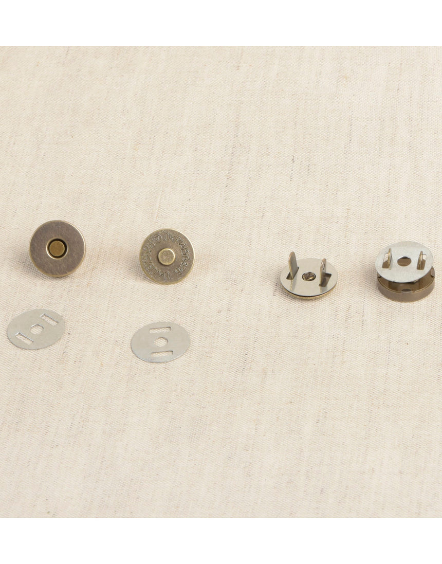Magnetic Snap Fasteners, 19mm Antique Brass (Pack of 2)