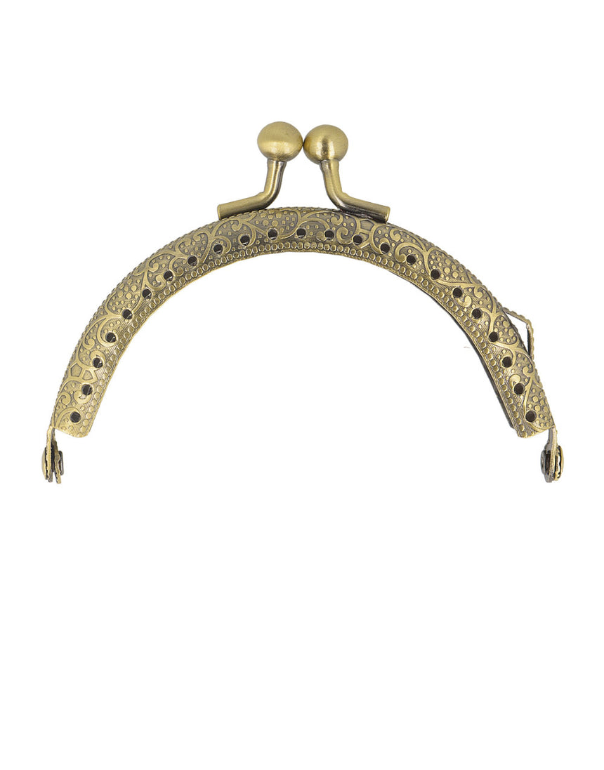 Small Clasp Bag Fastening, 206 x 160mm Antique Brass