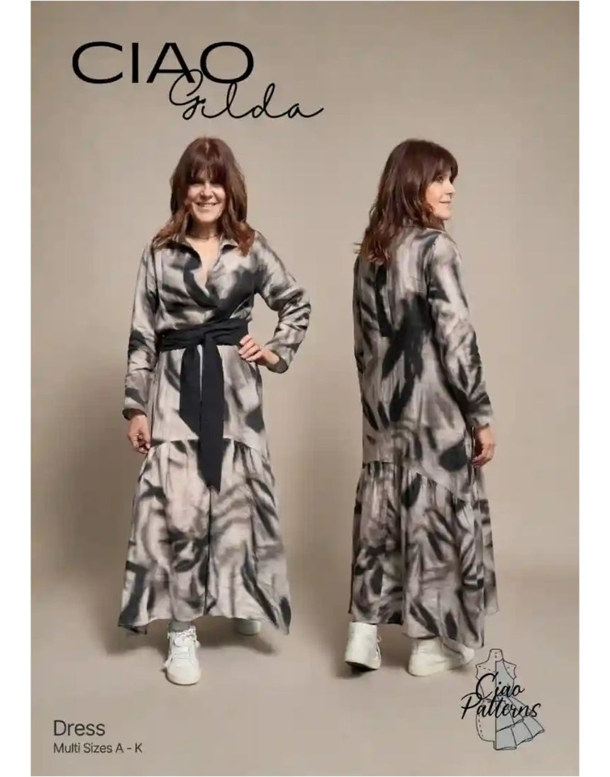Gilda Dress Paper Sewing Pattern, Ciao Patterns