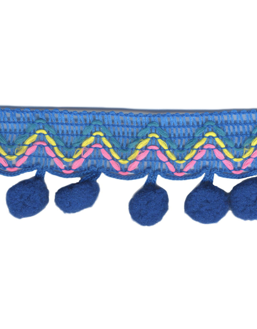 Zig Zag Pom Pom Trim, 35mm