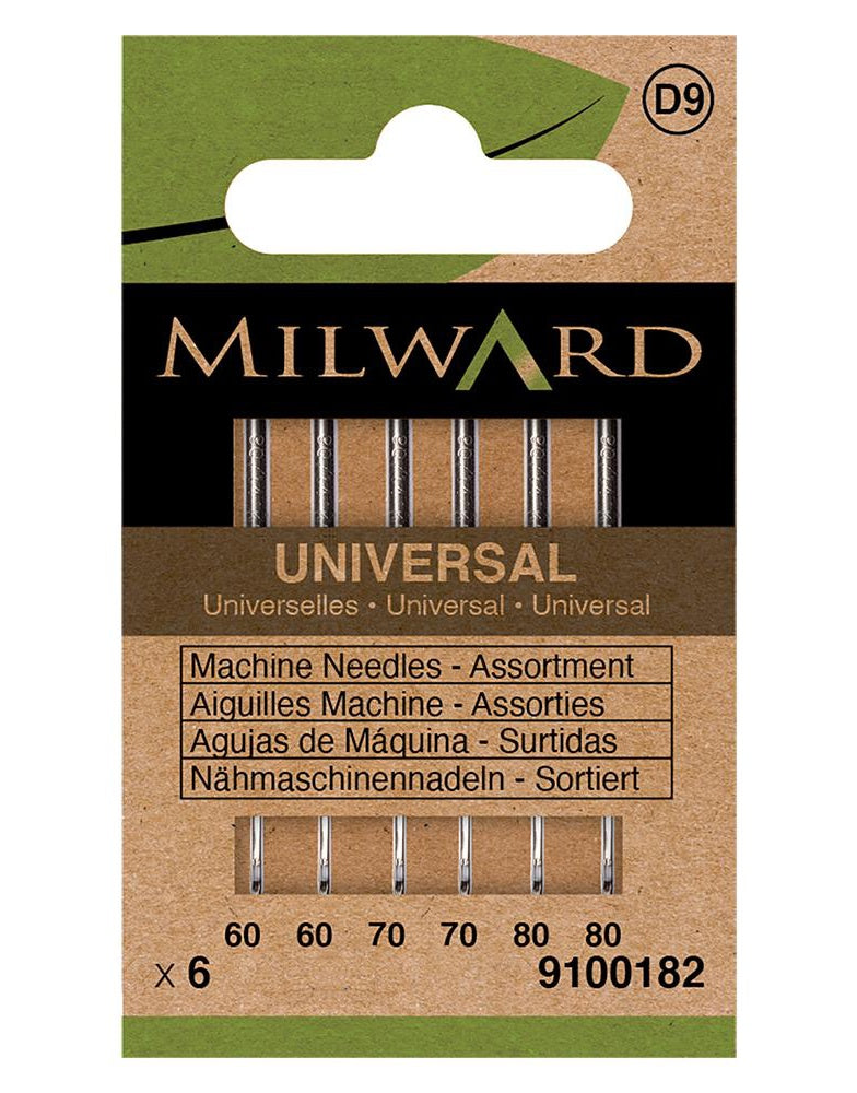 Milward Green Sewing Machine Needles - Universal Fine Assortment