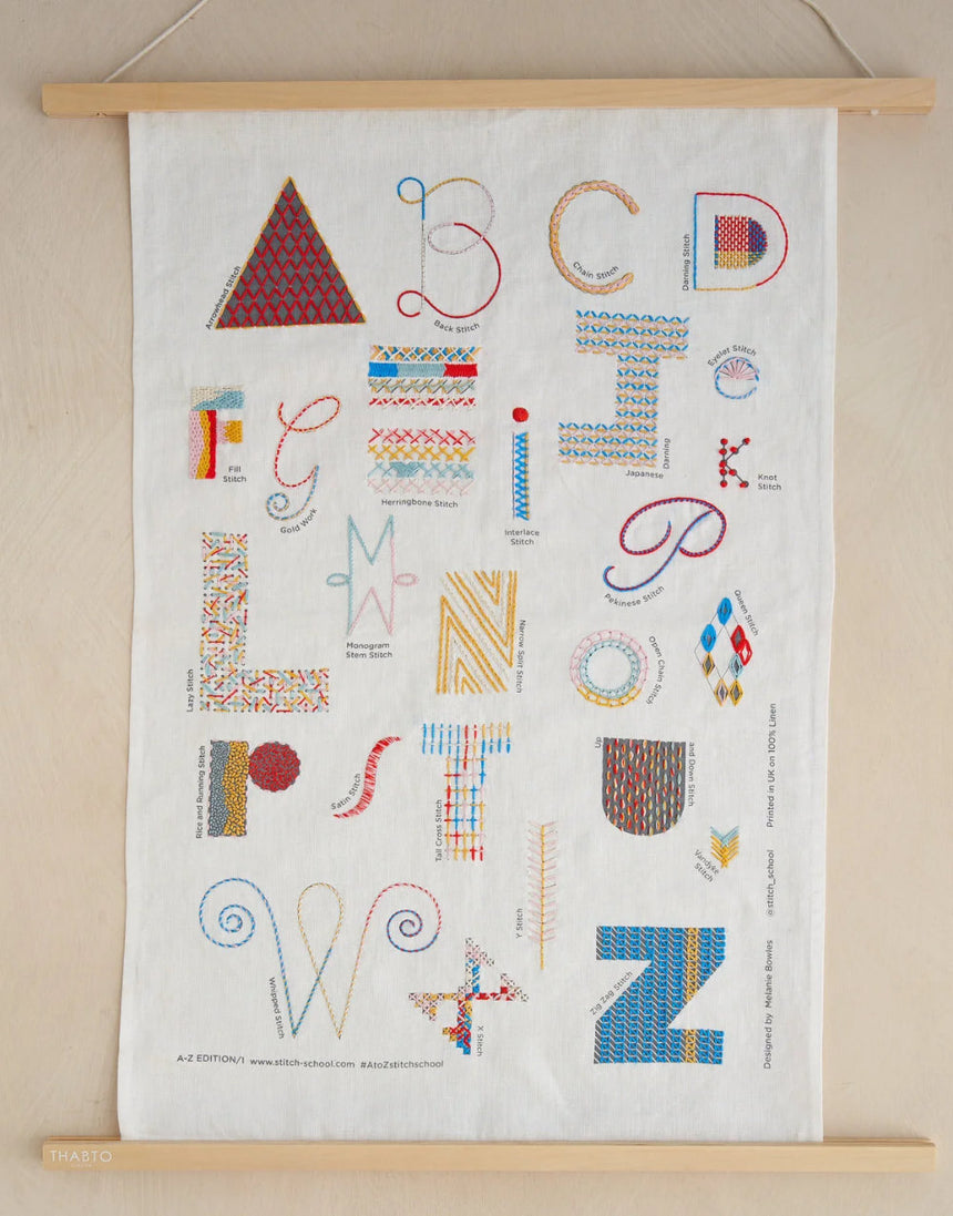 A-Z Linen Embroidery Kit, Stitch-School