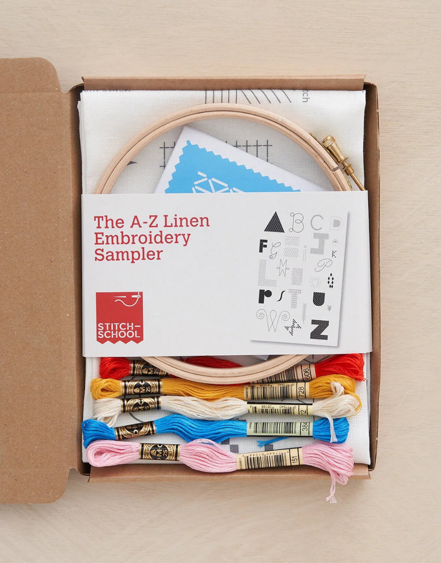 A-Z Linen Embroidery Kit, Stitch-School