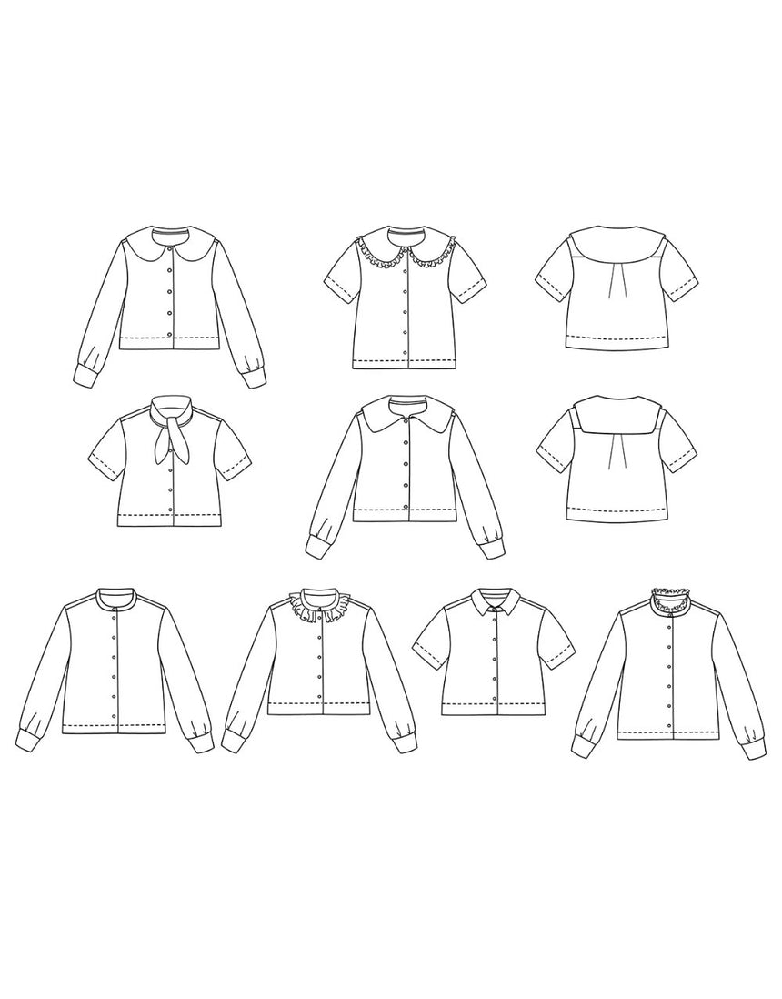 Amsterdam Women's Shirt Paper Sewing Pattern, Ikatee