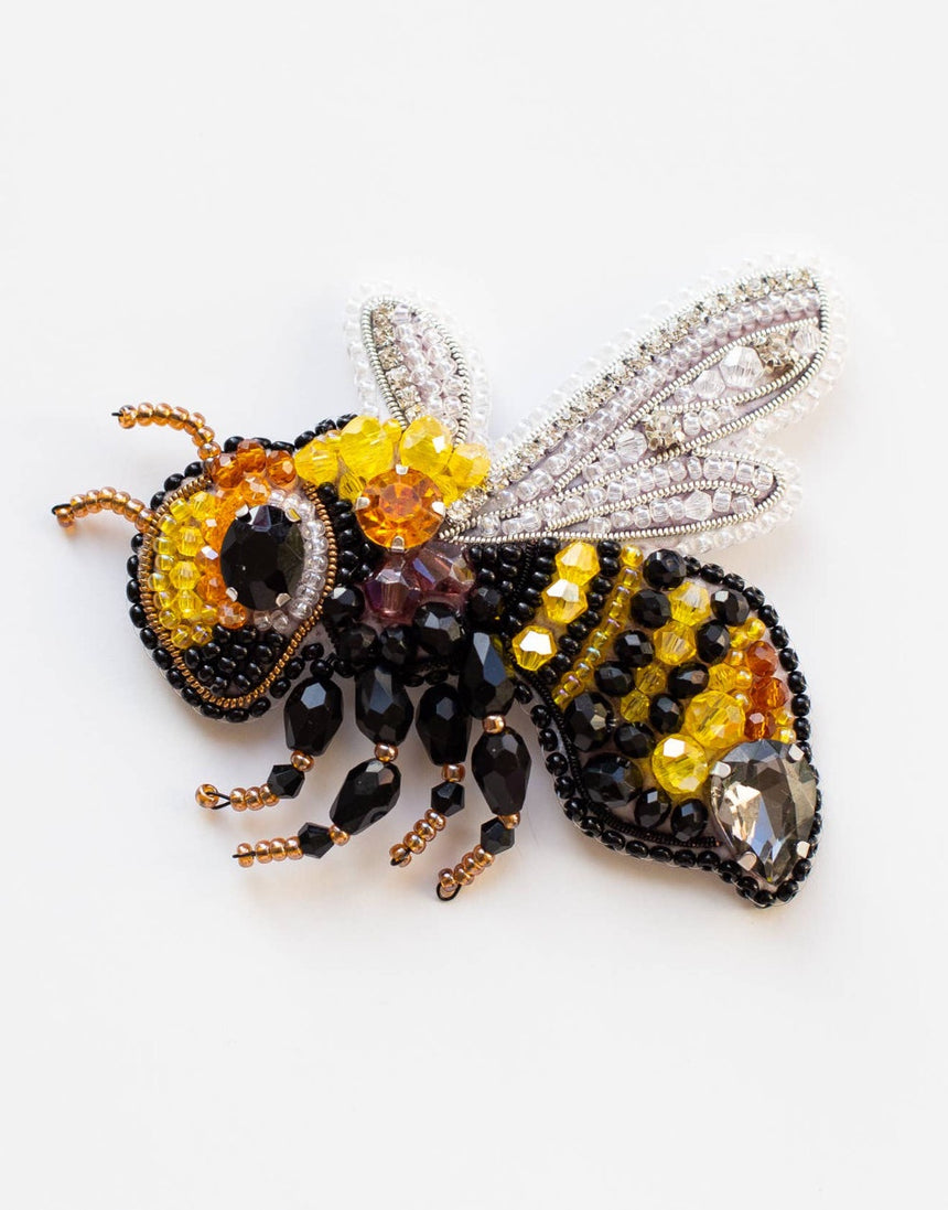Bee Beaded Embroidery Brooch/Hanging Decoration Kit