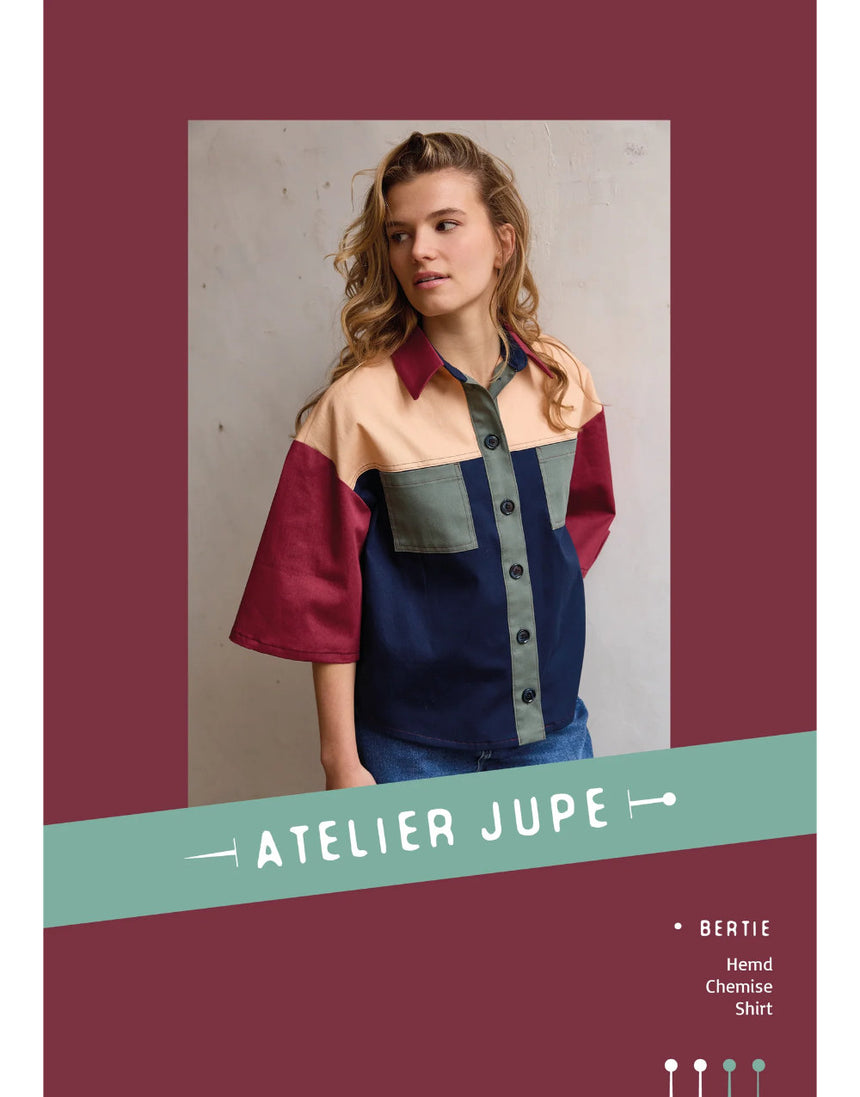 Bertie Shirt Paper Sewing Pattern, Atelier Jupe