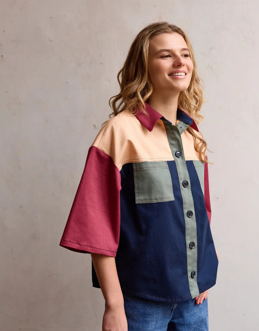 Bertie Shirt Paper Sewing Pattern, Atelier Jupe