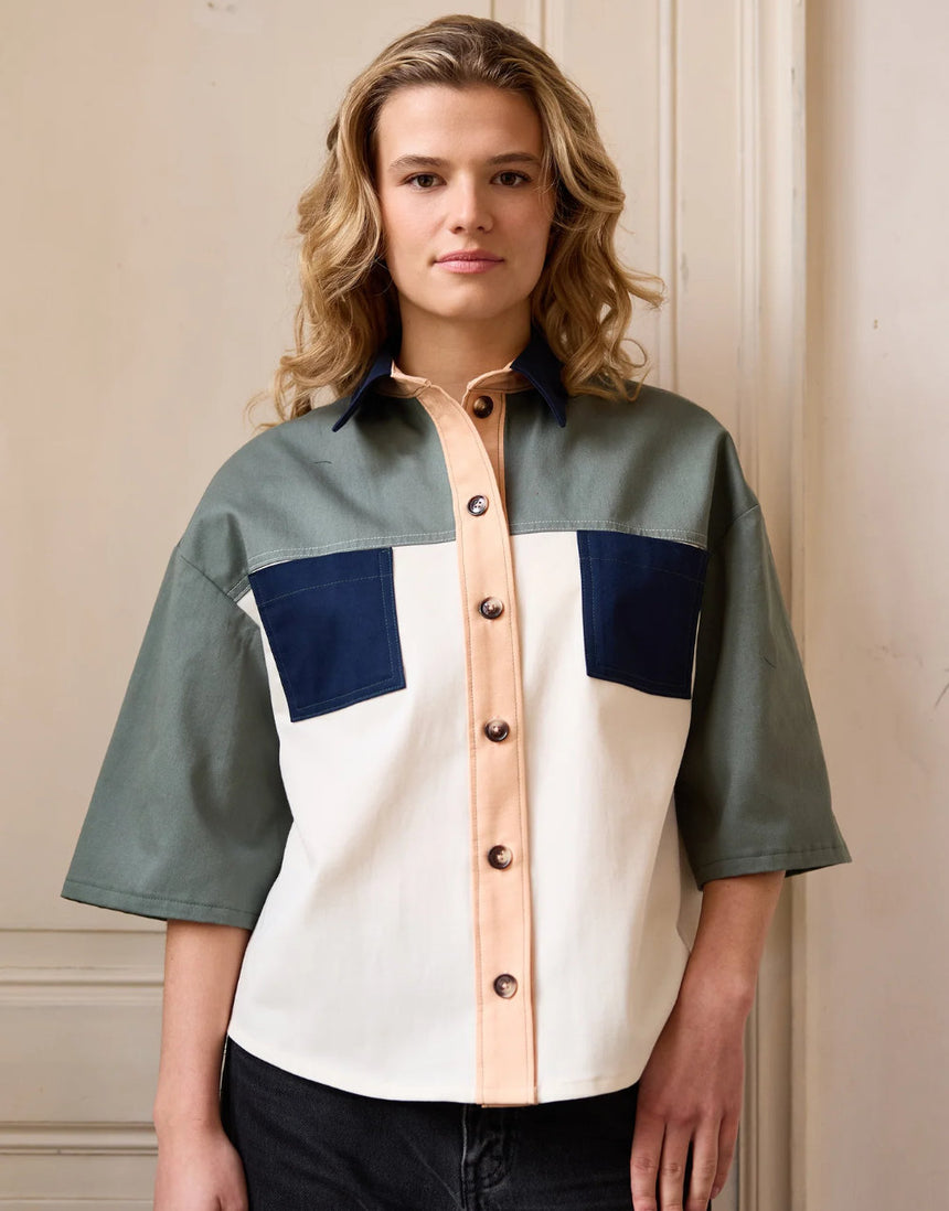 Bertie Shirt Paper Sewing Pattern, Atelier Jupe