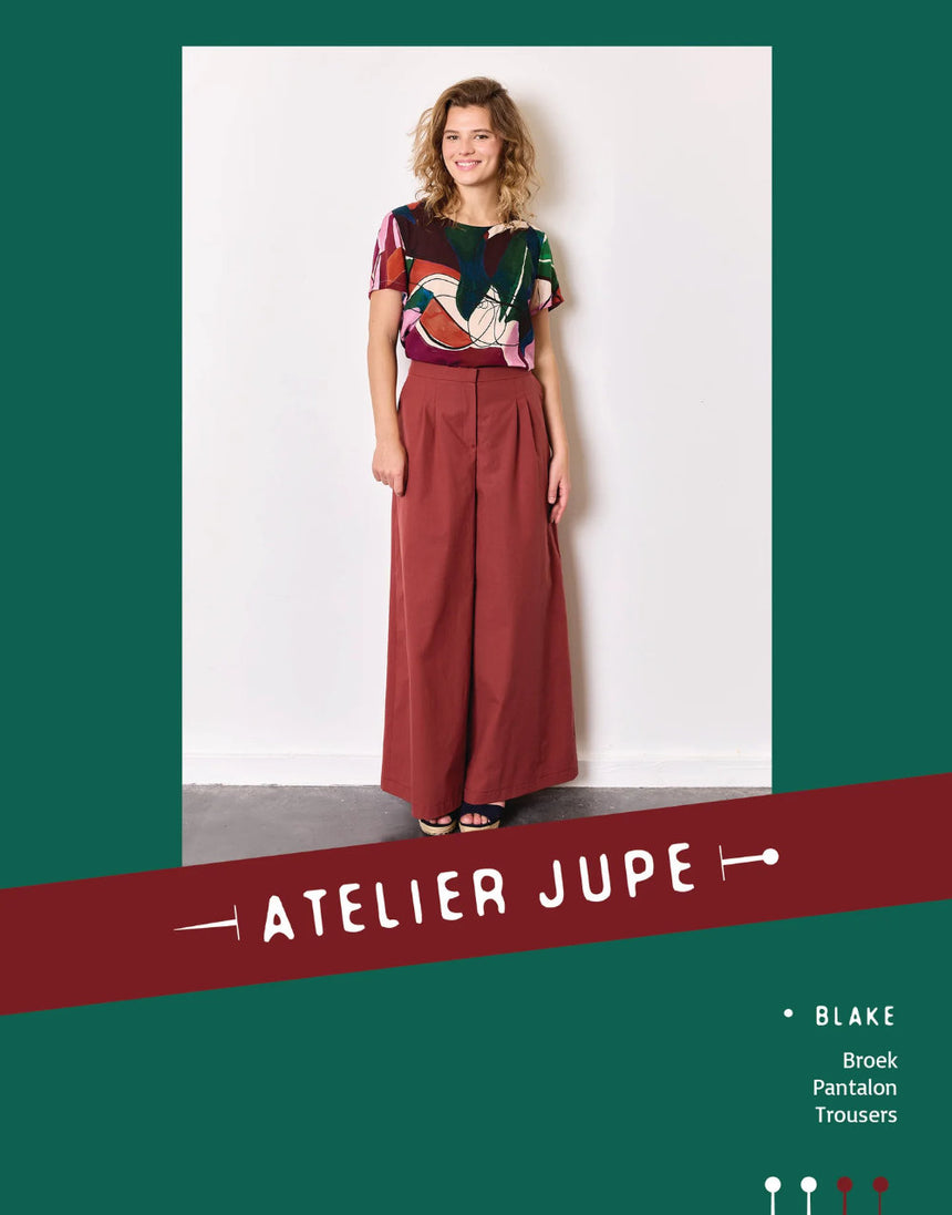 Blake Trousers Paper Sewing Pattern, Atelier Jupe