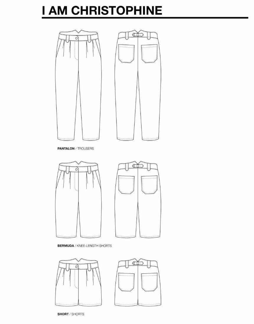 Christophine Trouser Sewing Pattern, I AM Patterns