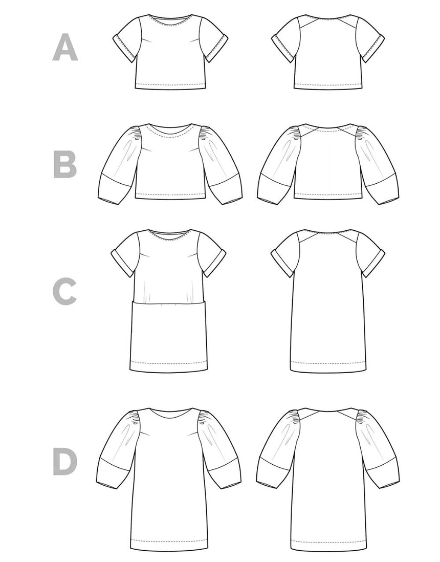Cielo Top and Dress PDF Sewing Pattern, Closet Core
