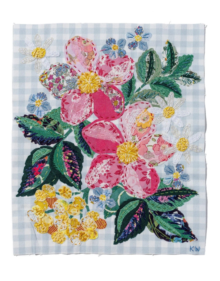 Cottage Posy Slow Stitching Kit, Wattle & Loop