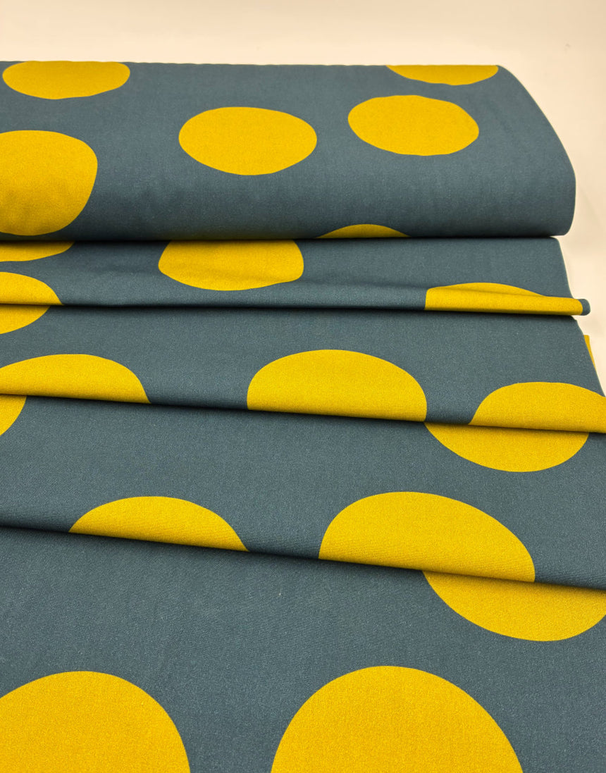 Beach Hut Spot, Cotton Poplin Fabric, Light and Lush