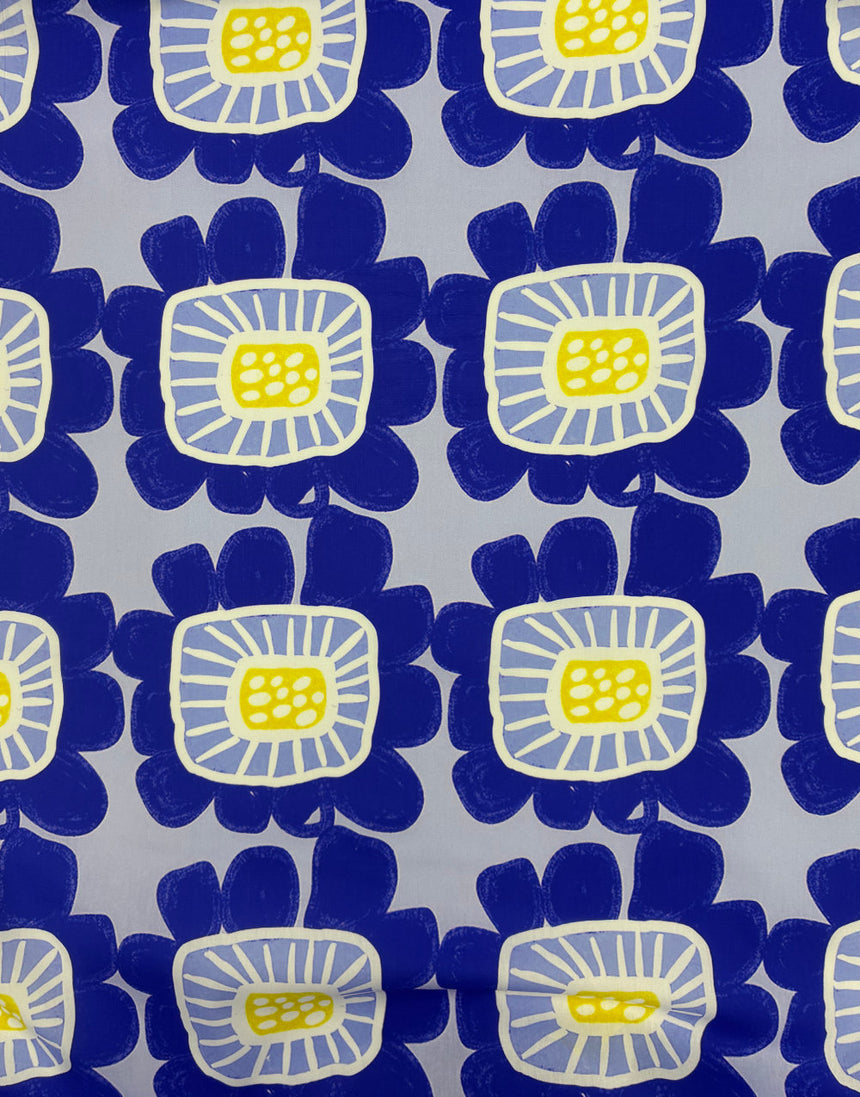 Riku Flower Seaside Cotton Poplin Fabric, Karine+Kind