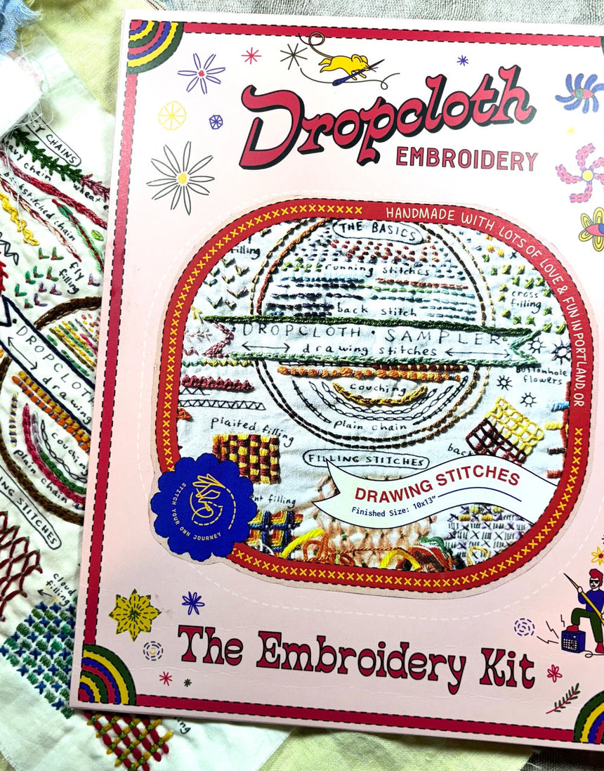 Drawing Stitches Embroidery Sampler Kit by Dropcloth