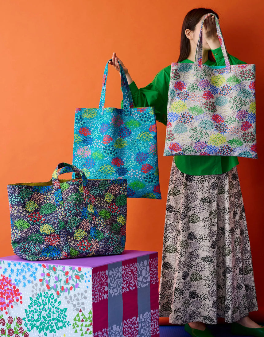 Blue Sketch Japanese Cotton Linen Fabric, Echino