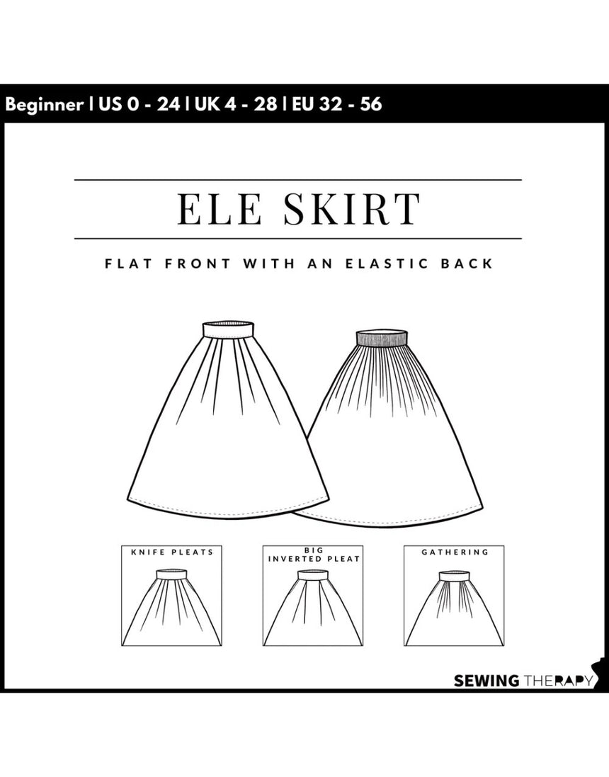 Ele Skirt PDF Pattern, Sewing Therapy