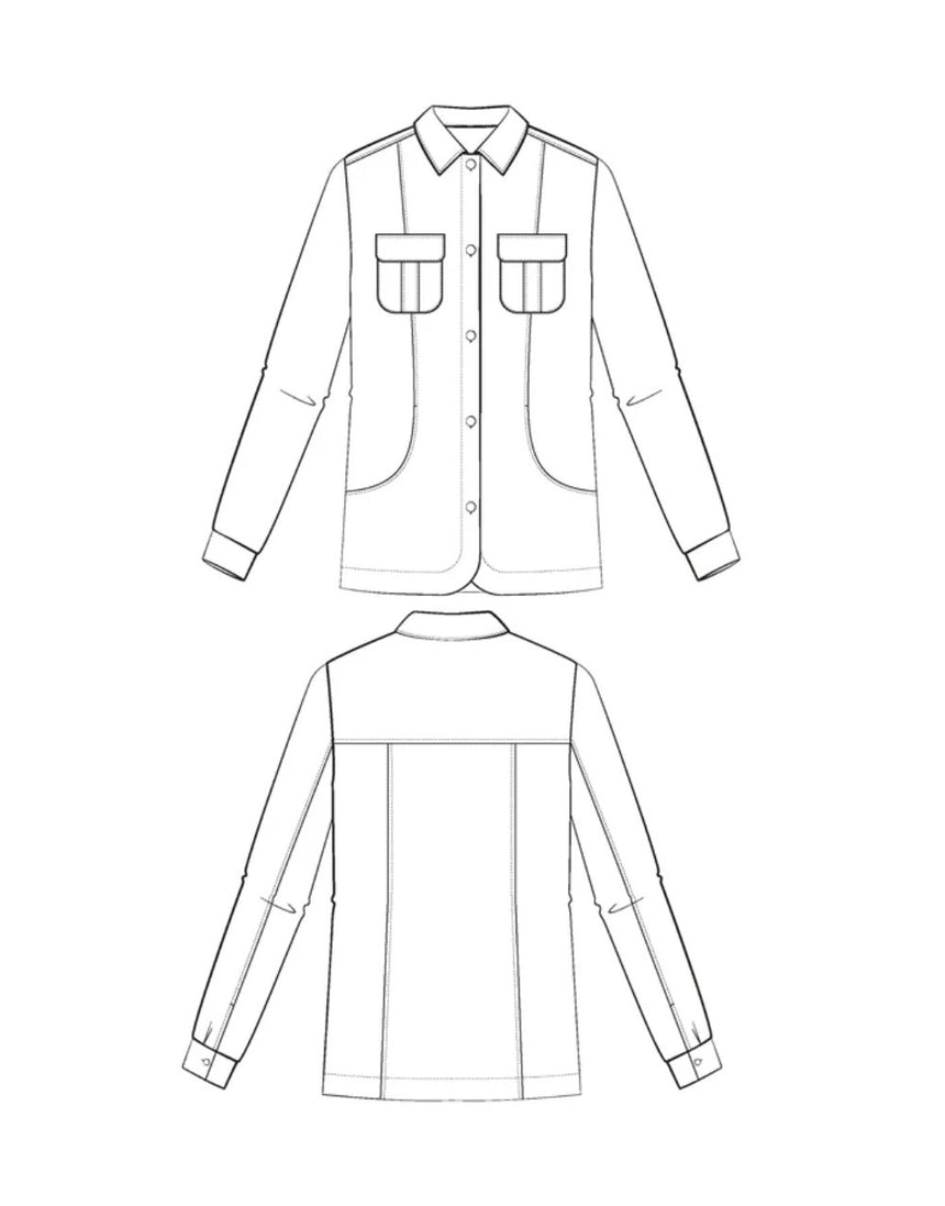 Ex Libris Surchemise Overshirt Paper Sewing Pattern, Maison Fauve