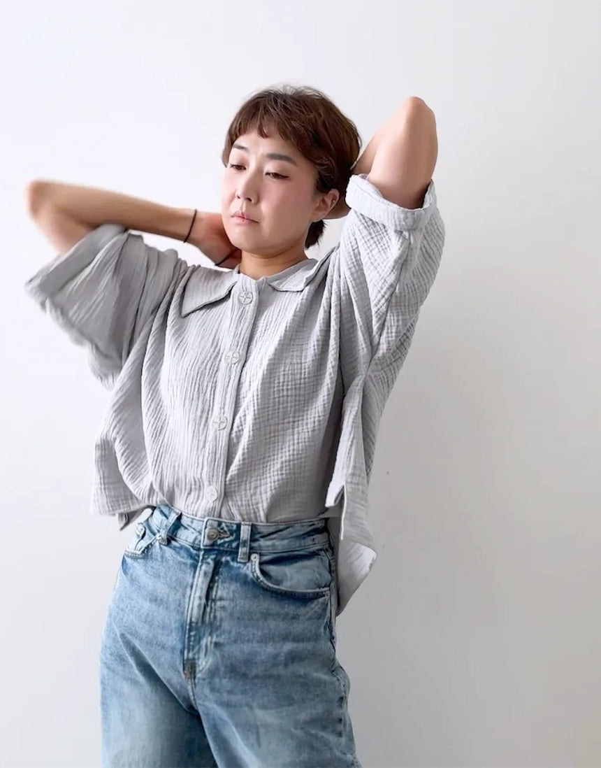 Faux Collar Shirt and Dress PDF Pattern, Sewing Therapy