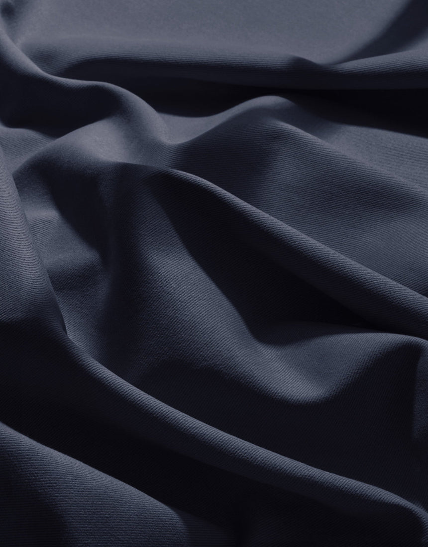 Deep Charcoal Light Cotton Gabardine Twill Fabric, Atelier Brunette