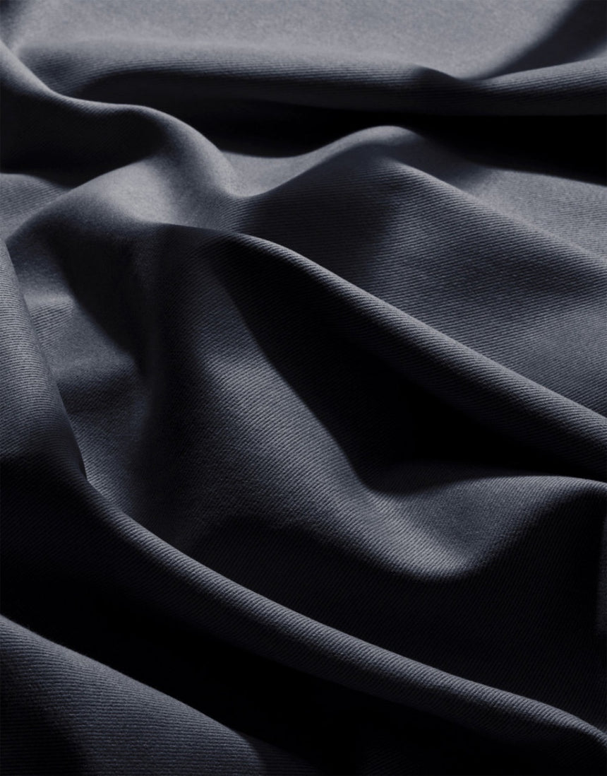 Deep Charcoal Cotton Gabardine Twill Fabric, Atelier Brunette