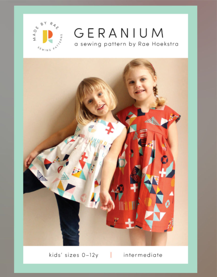 Geranium Girl's Dress (newborn - 12yr), Made by Rae Sewing Pattern