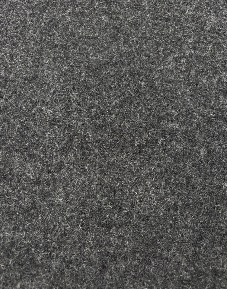 Charcoal 100% Boiled Wool Fabric