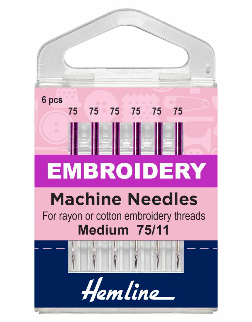 Embroidery Sewing Machine Needles,  Medium Fabric 75/11