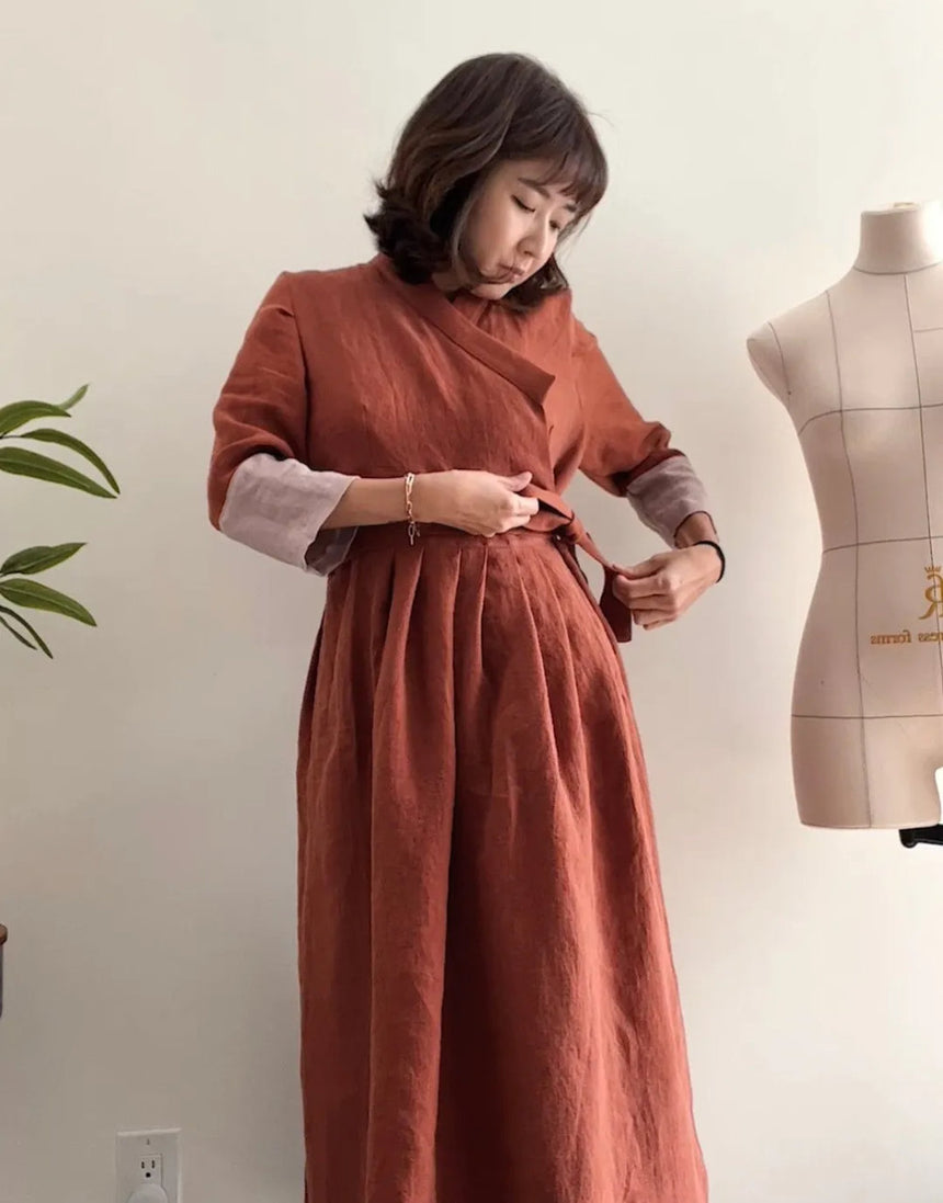 Hanbok Wrap Dress PDF Sewing Pattern, Sewing Therapy