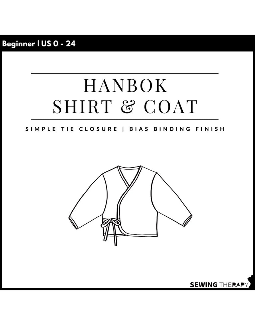 Hanbok Shirt and Coat PDF Pattern, Sewing Therapy