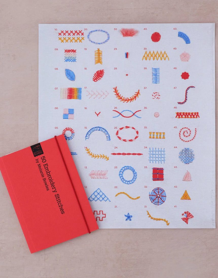 50 Stitches Embroidery Book, Stitch-School