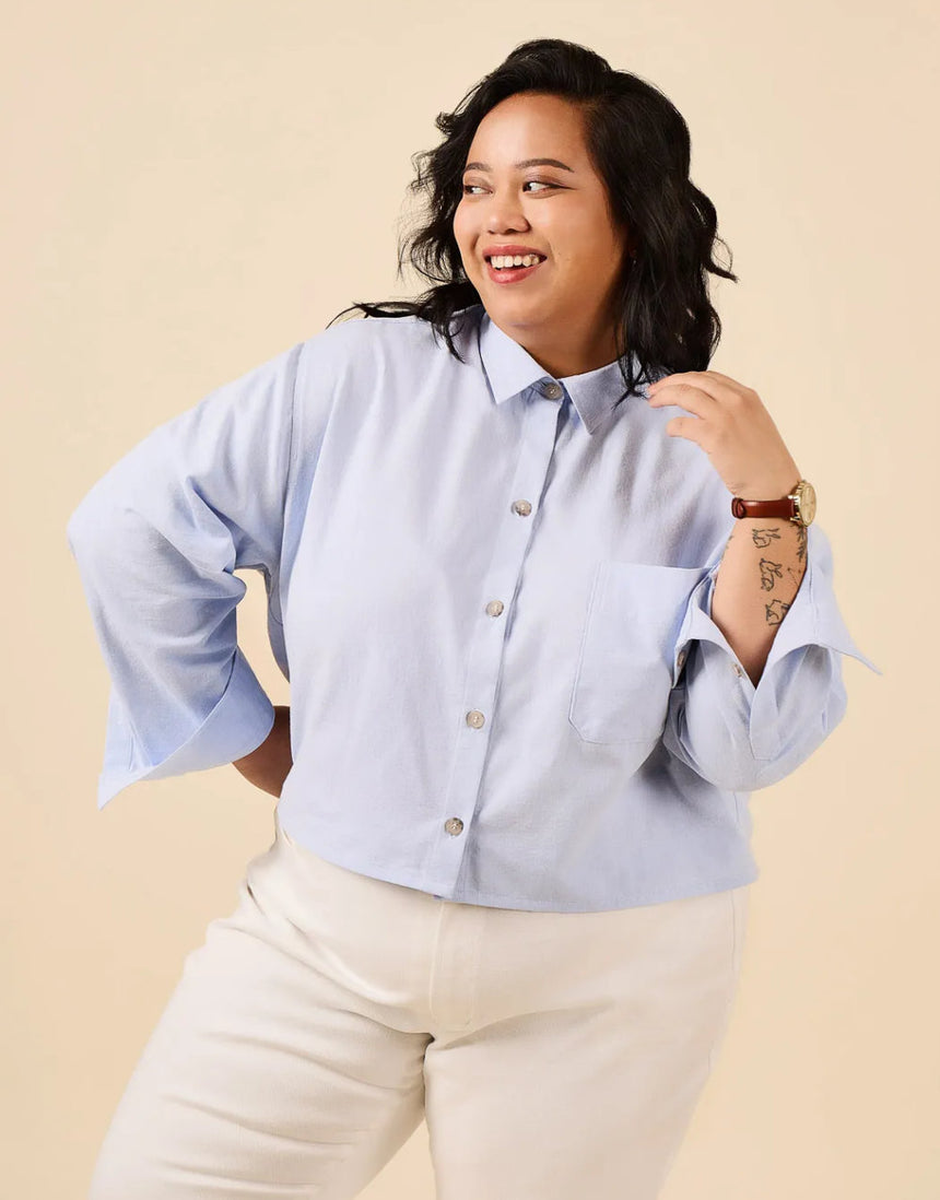 Jenna Shirt and Shirtdress PDF Sewing Pattern, Closet Core
