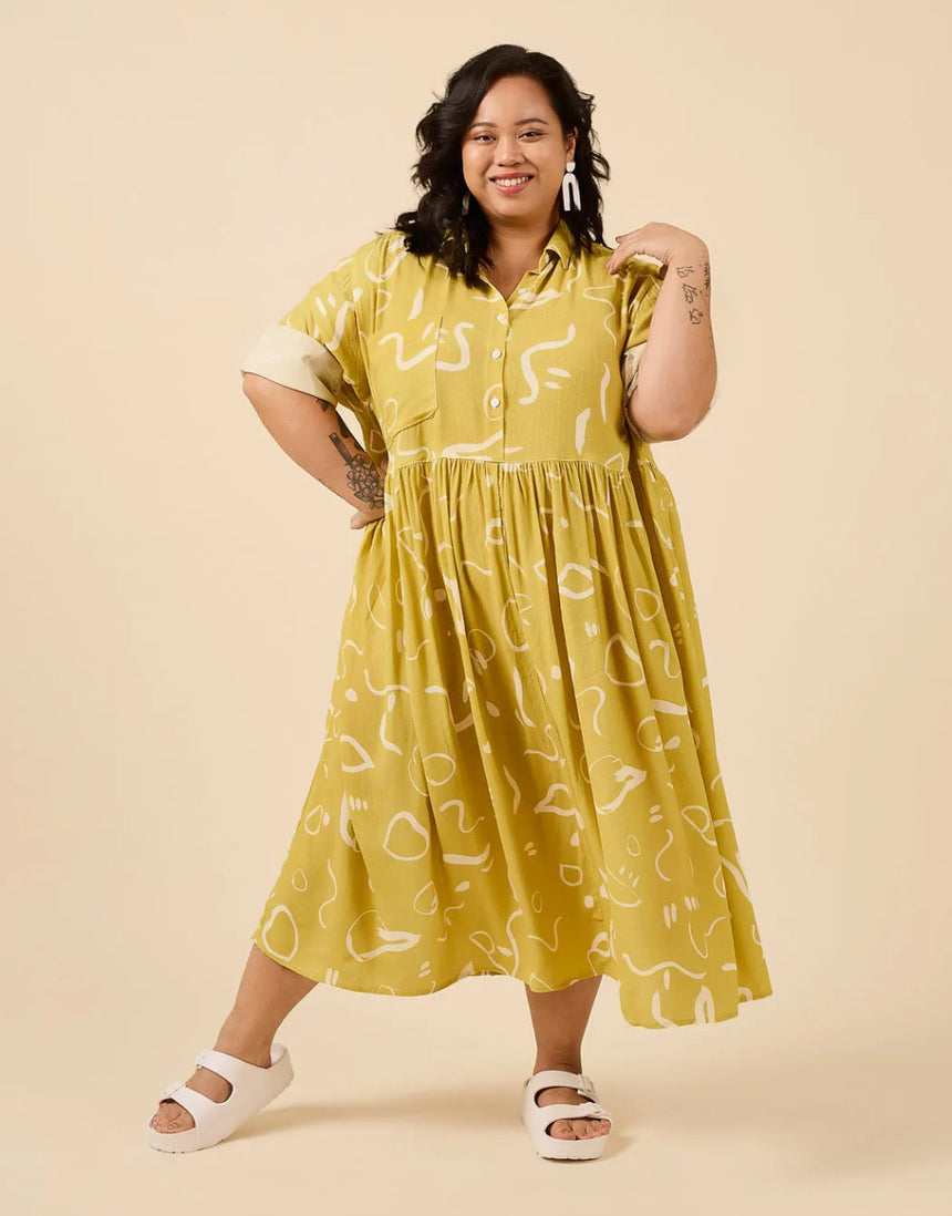 Jenna Shirt and Shirtdress PDF Sewing Pattern, Closet Core