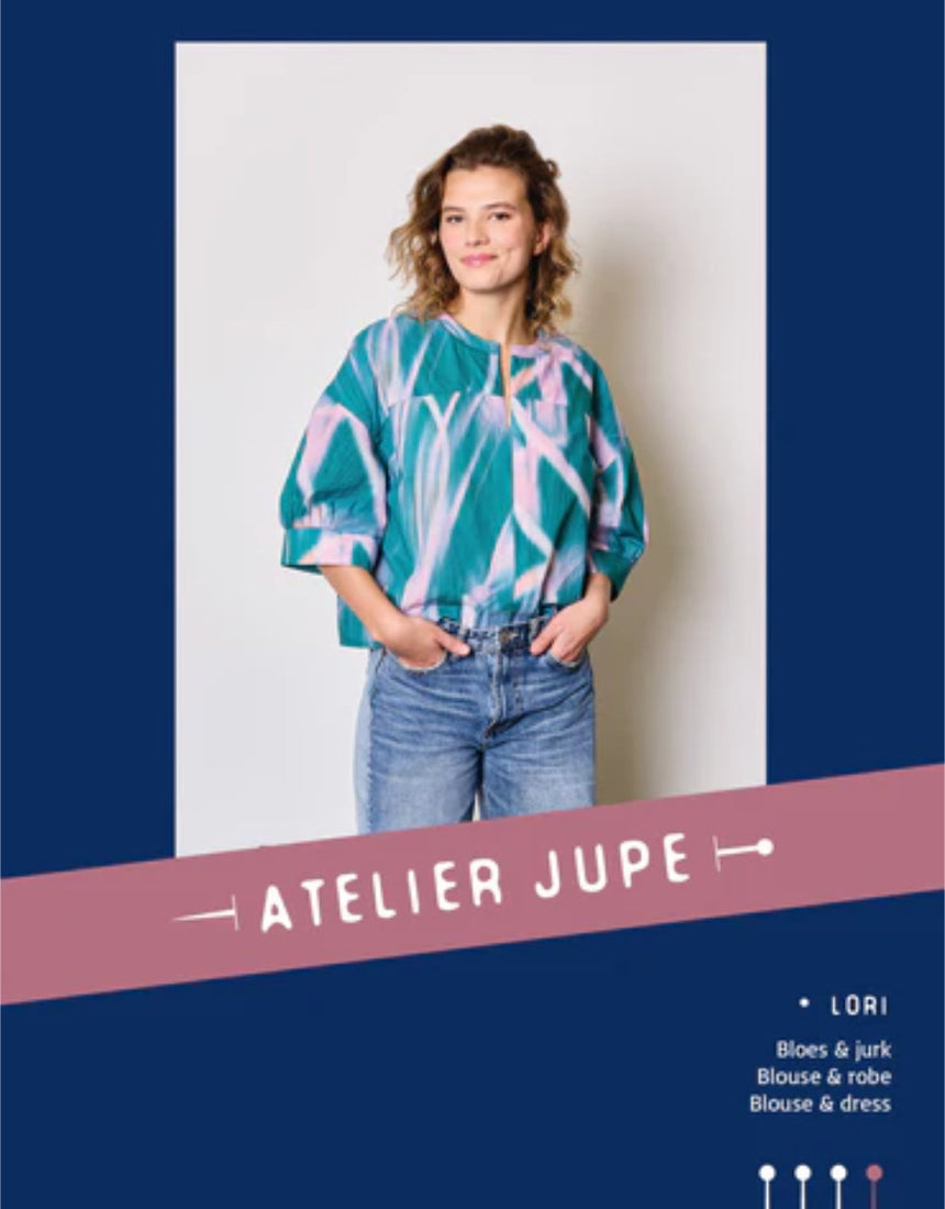 Lori Blouse and Dress Paper Sewing Pattern, Atelier Jupe
