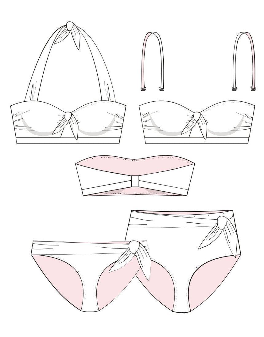 Cuba Libre Bikini PDF Immediate Download Sewing Pattern, Fitiyoo