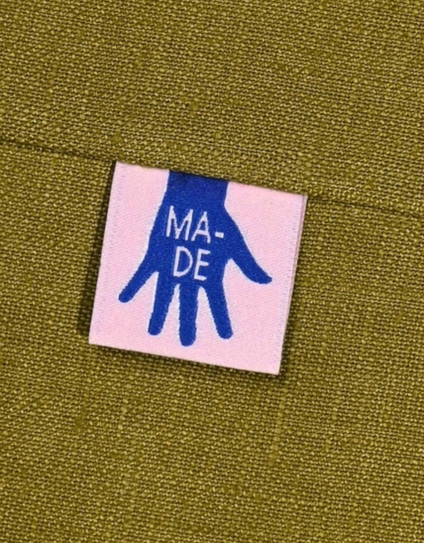 Made (Hand) Woven Labels, pack of 6, Kylie and the Machine