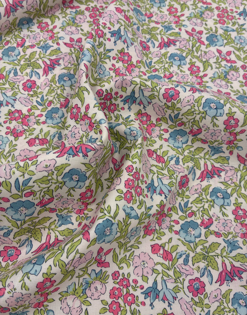 Liberty Fabrics Lasenby Quilting Cotton, Everlasting - Mamie Flower B