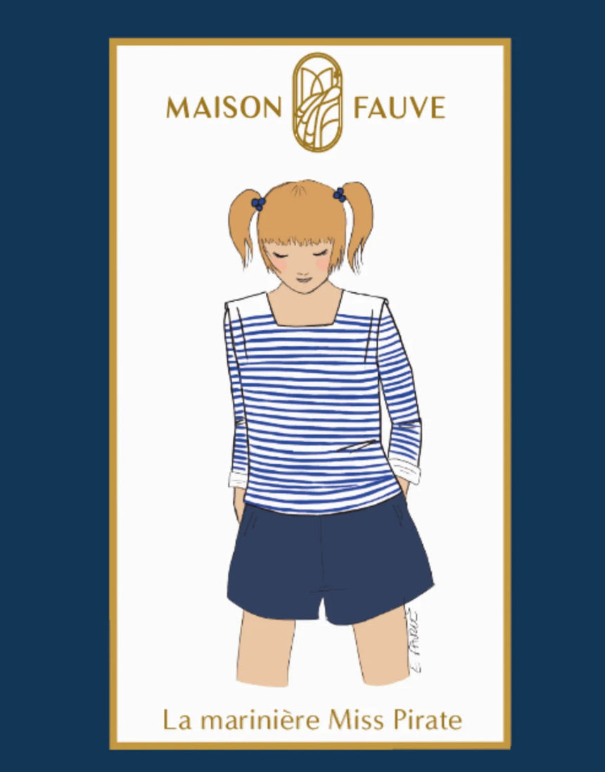 La Marinière Miss Pirate Breton Top Paper Sewing Pattern, Maison Fauve - Girls