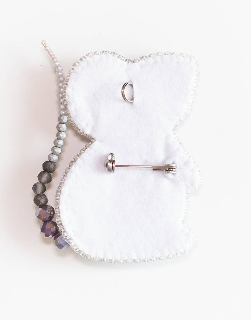 Mouse Beaded Embroidery Brooch/Hanging Decoration Kit