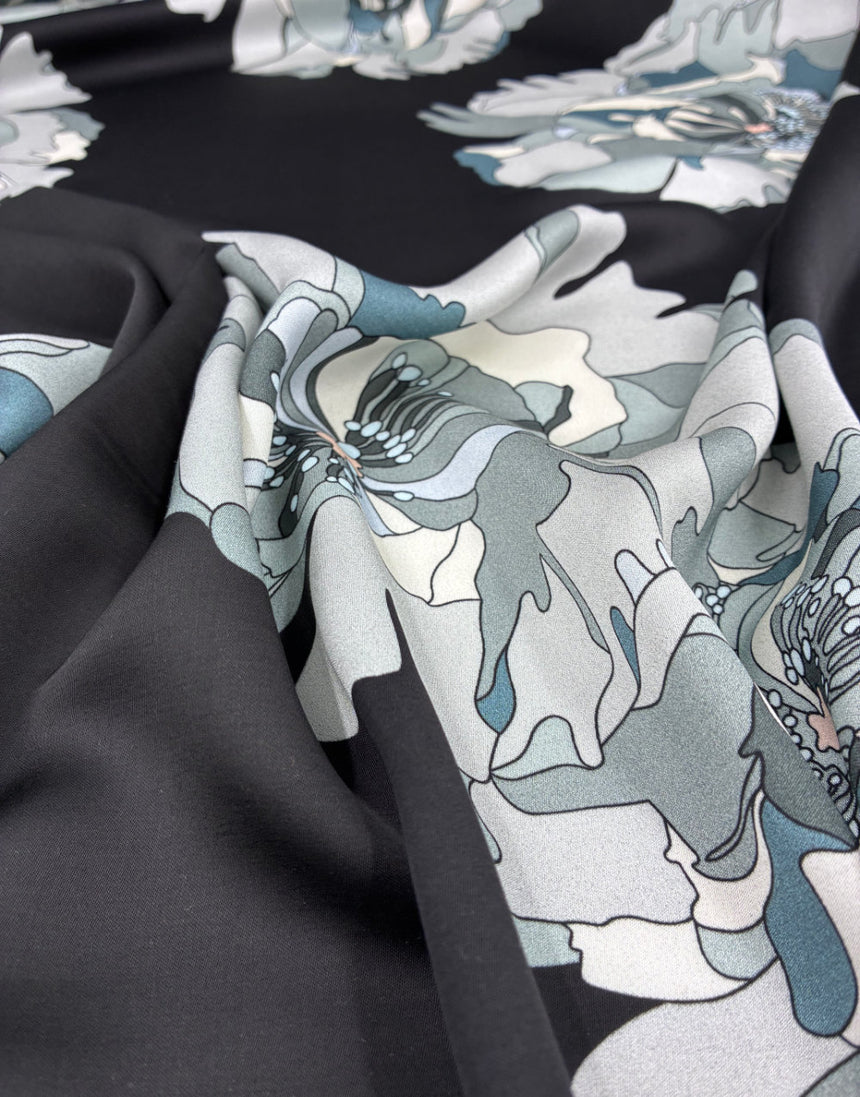 Liberty Fabrics Bickington Satin Viscose, Peony Waltz B