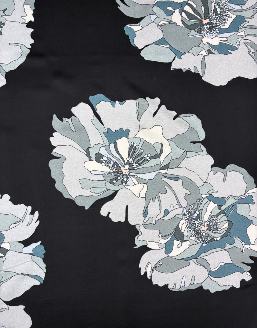 Liberty Fabrics Bickington Satin Viscose, Peony Waltz B