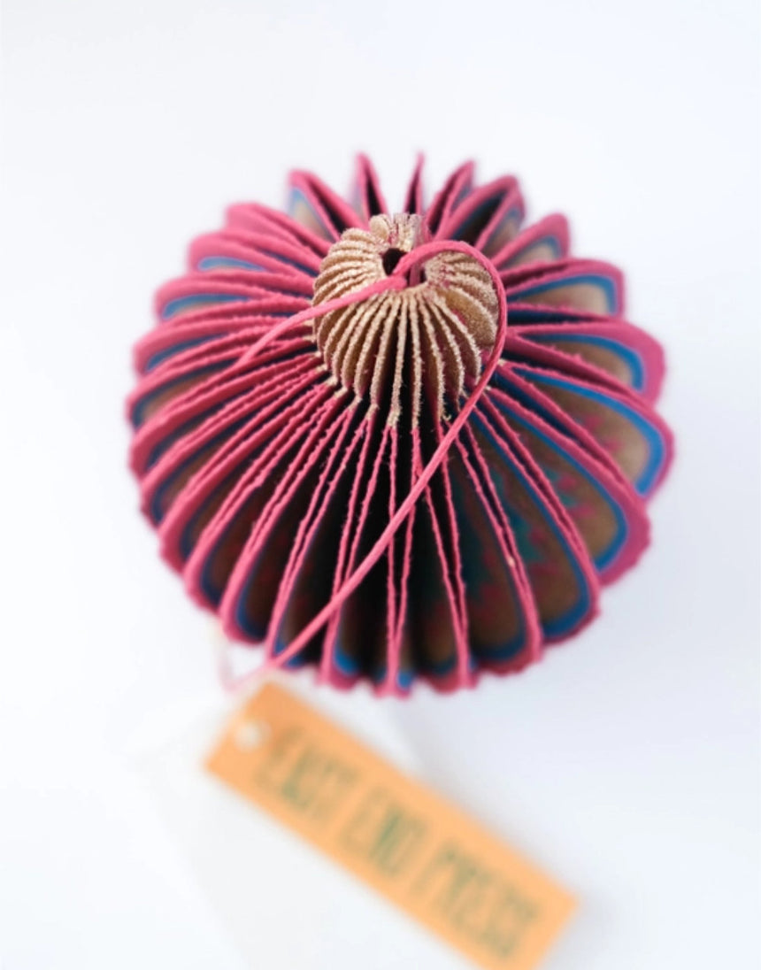 Pink Honeycomb Bauble, East End Press