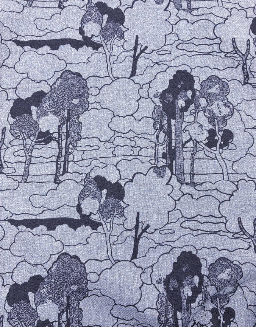 Liberty Fabrics x Manteco® MWool® Fabric, Prospect Path Blue Grey