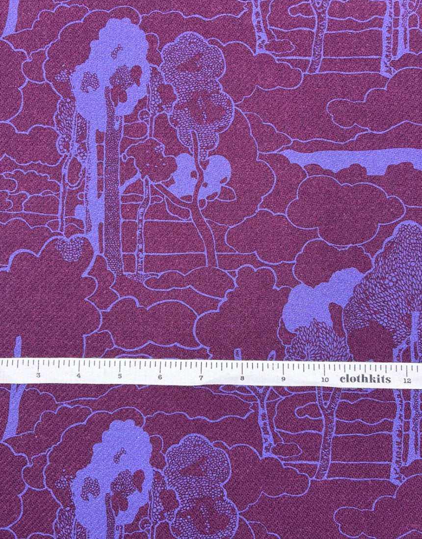 Liberty Fabrics x Manteco® MWool® Fabric, Prospect Path Plum