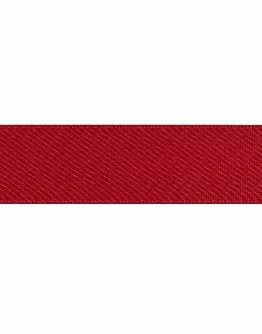 Red Double-Faced Satin Ribbon Reel 5m,  24mm