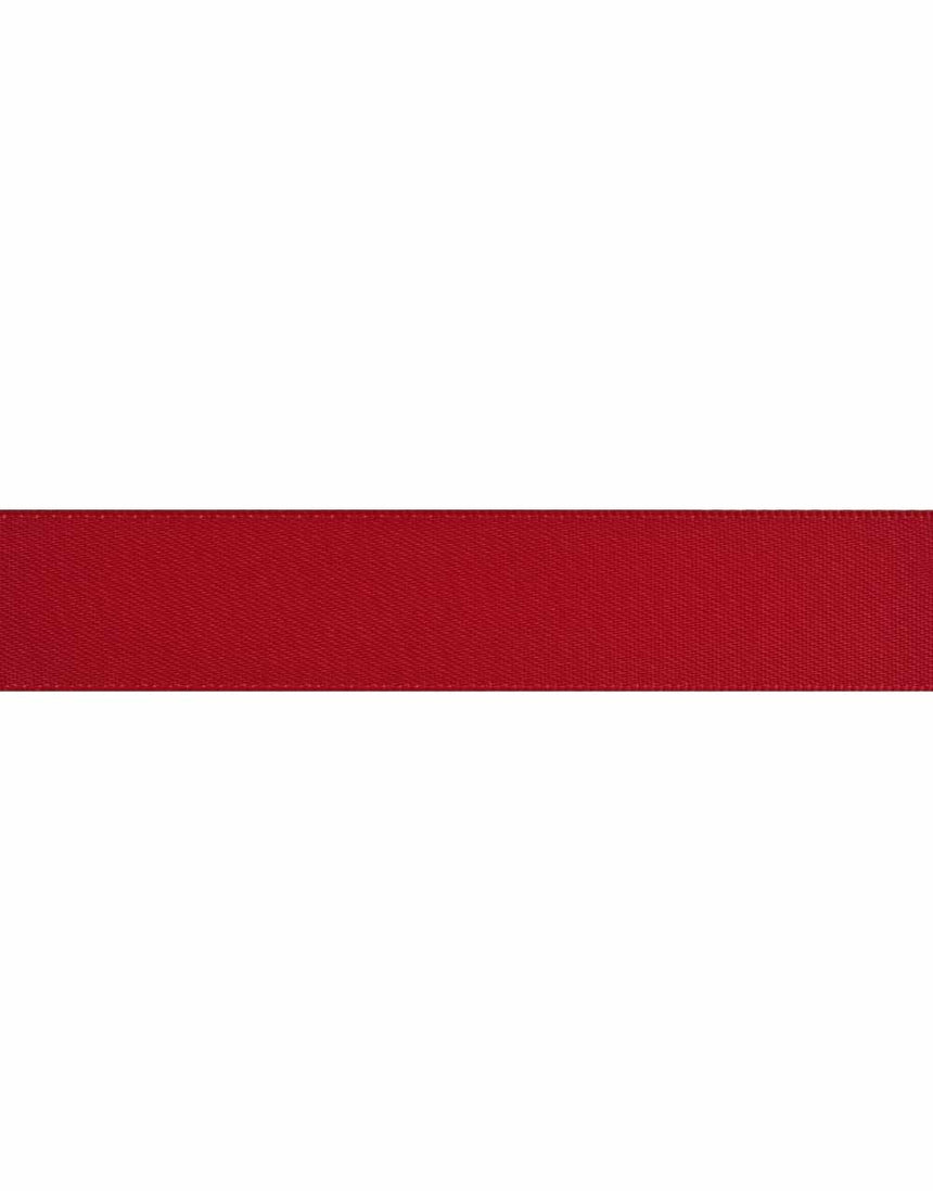 Red Double-Faced Satin Ribbon Reel 5m, 12mm