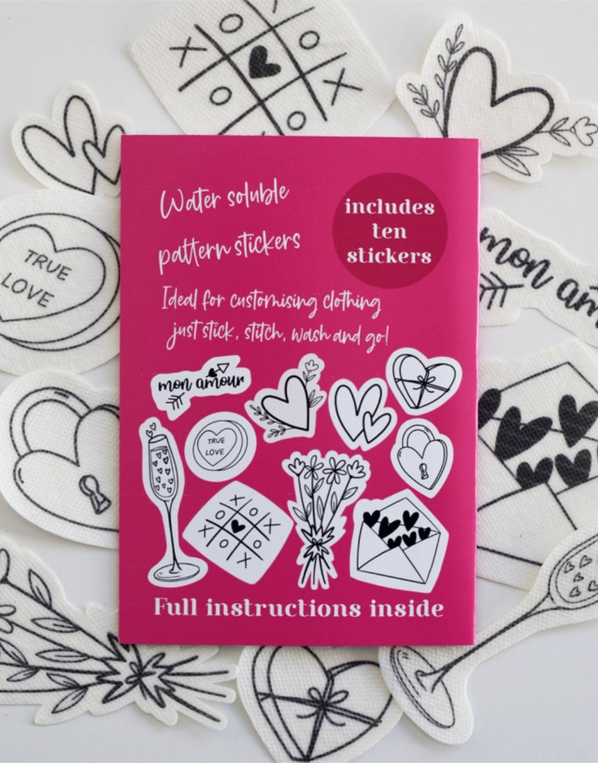 Romance Stick & Stitch Embroidery Patterns, Blackbird & Bloom