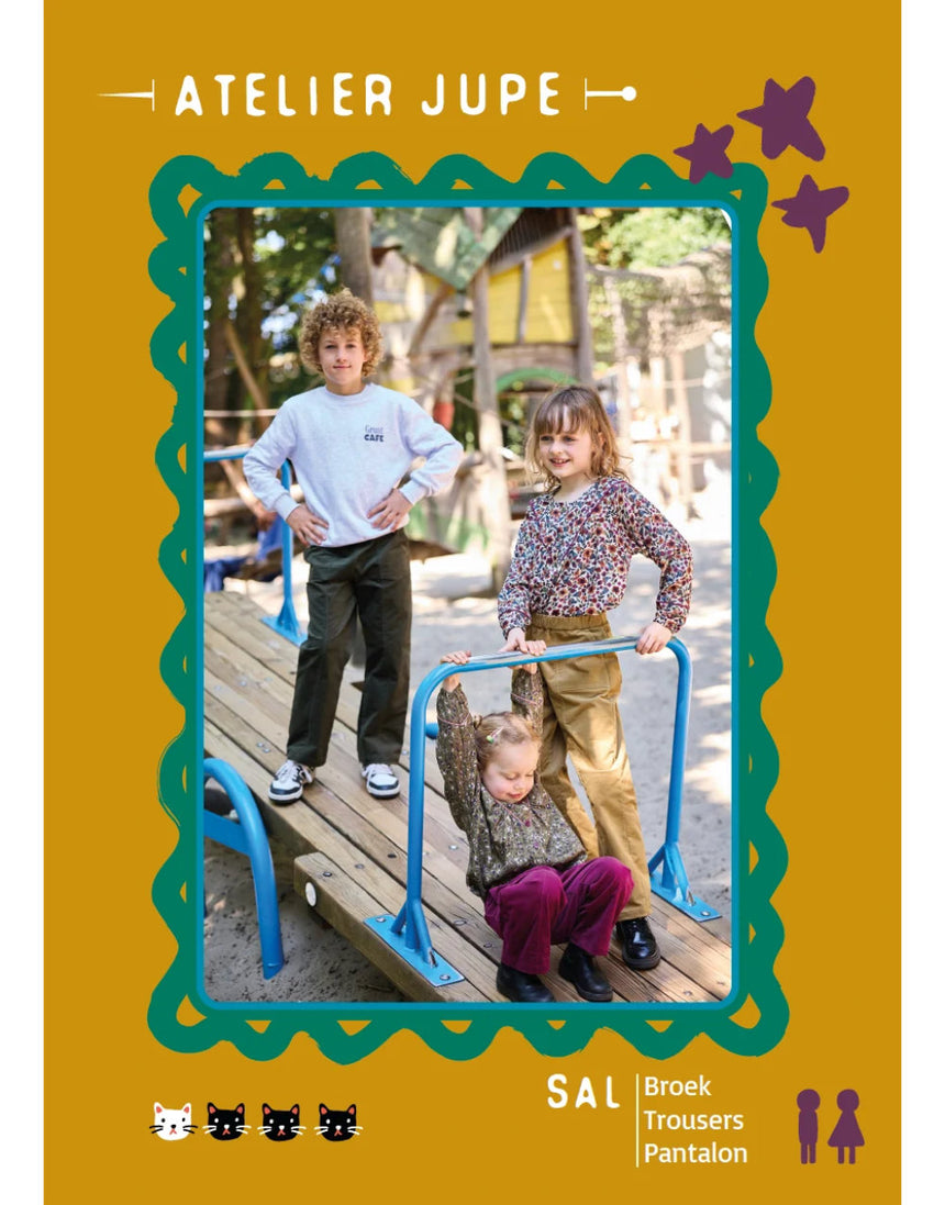 Sal Trousers Kids Sewing Pattern, Atelier Jupe