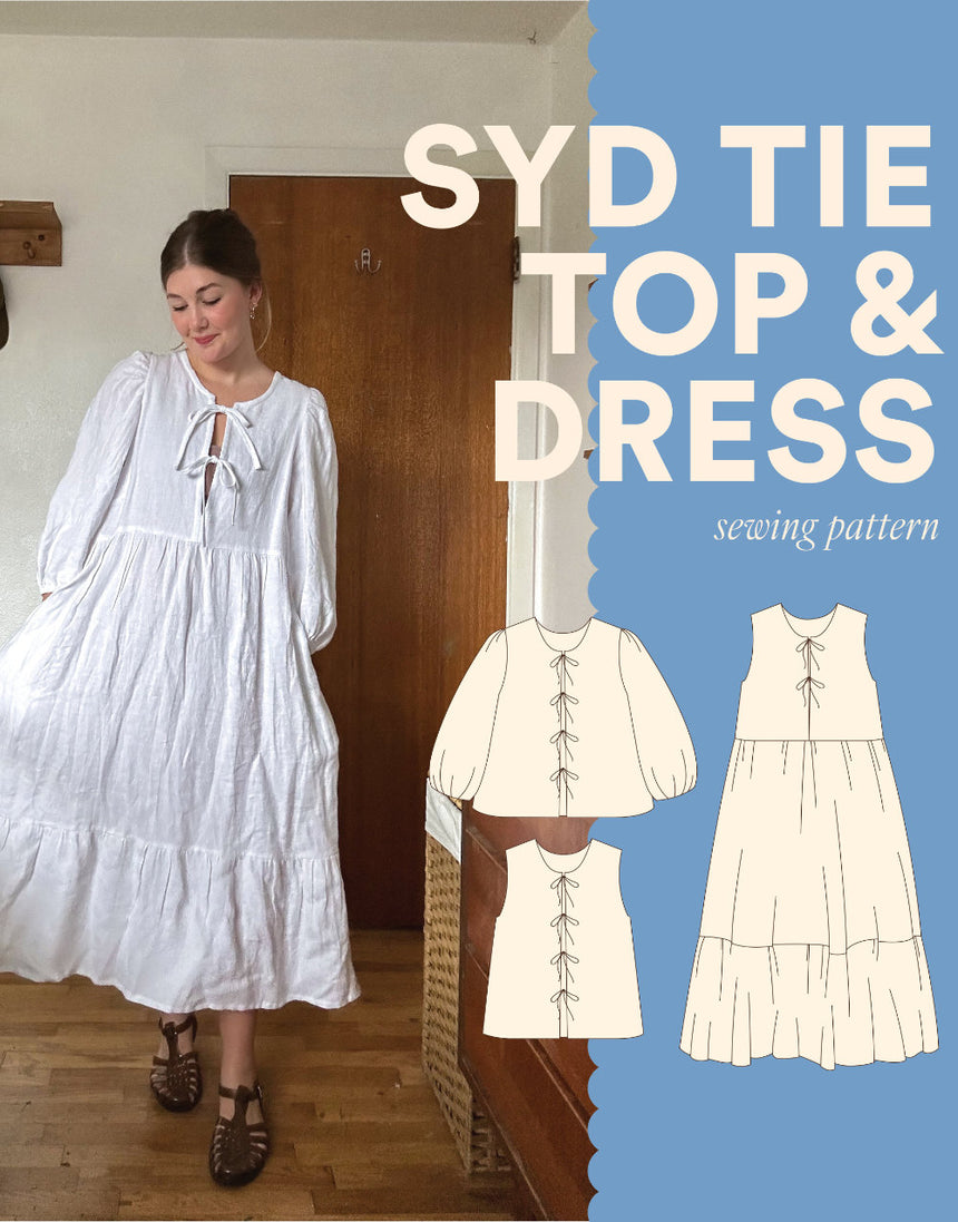 Syd Tie Top & Dress PDF Sewing Pattern, Syd Graham
