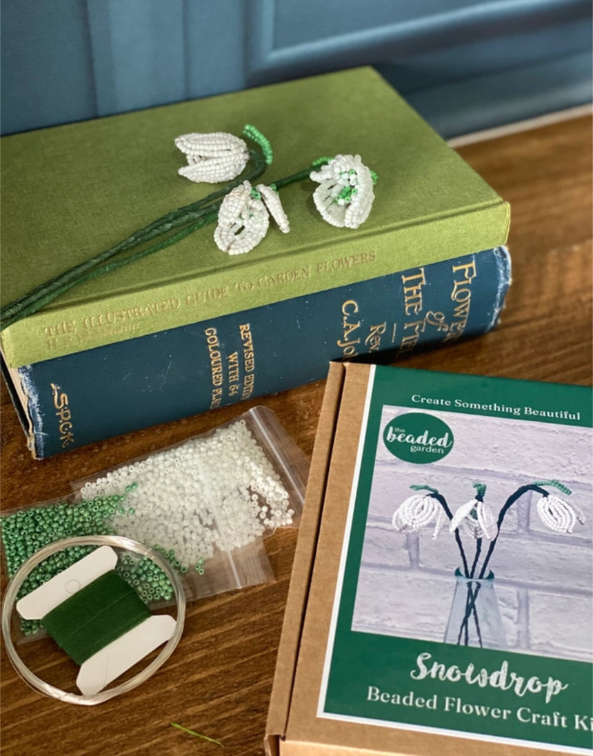 Snowdrop Beaded Flower Craft Kit, The Beaded Garden